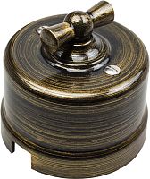 Переключатель-ретро пластик Bironi Лизетта 1-кл. перекрестный бронза картинка